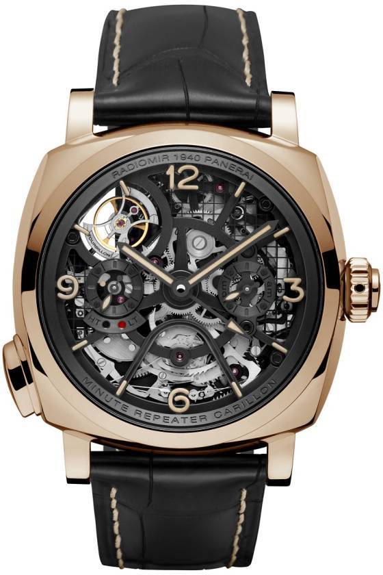El nuevo Officine Panerai Radiomir 1940 Minute Repeater Carillon Tourbillon GMT está hecho para impresionar