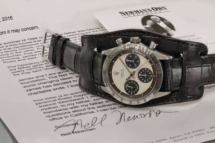 This Rolex Daytona Cosmograph crafted in steel, which once belonged to Paul Newman, sold at Phillips for the record sum of 17.8 million dollars.