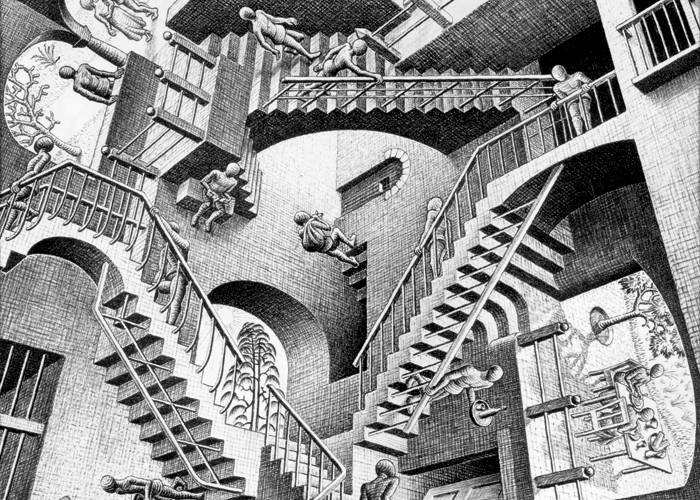 Relatividad de M.C. Escher (1953)