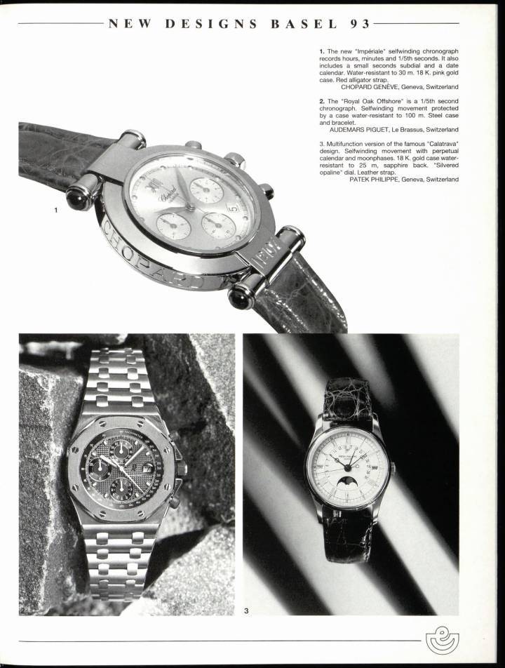 El primer vistazo del Audemars Piguet Royal Oak Offshore en los archivos de Europa Star es una mención discreta como parte de nuestra cobertura de Basilea 93. Este fue el primer cronógrafo que llevó el nombre Royal Oak, y este fue el enfoque más que el tamaño o estilismo.