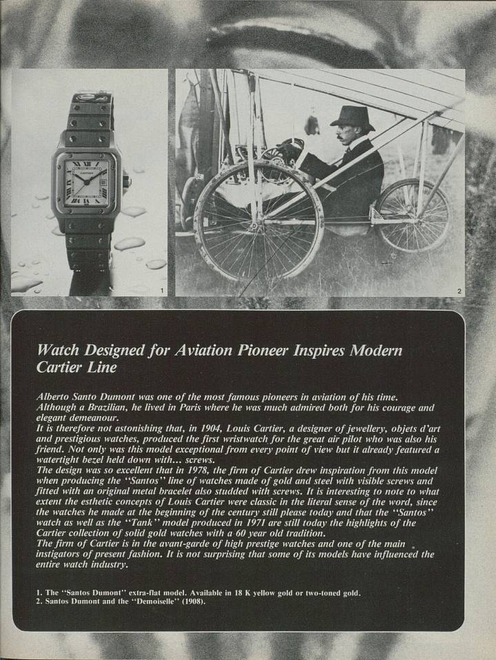 Cartier lanza el reloj Santos-Dumont en 1904. 