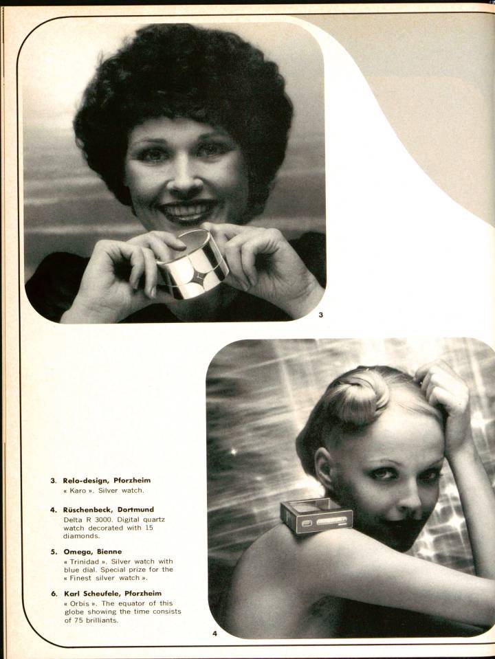 El reloj joya Orbis de 1974, en las páginas de Europa Star (6., abajo).