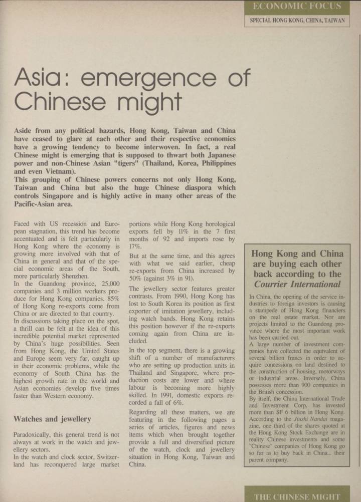 El poder creciente de los compradores Chinos (1992).
