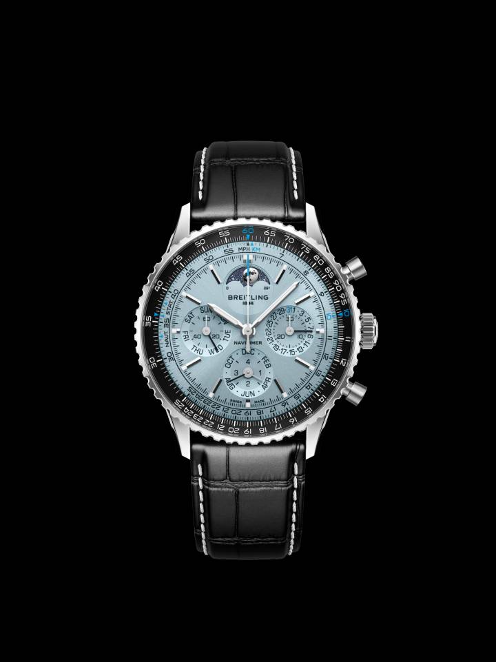 El nuevo cronógrafo con calendario perpetuo Navitimer B19 azul hielo de Breitling