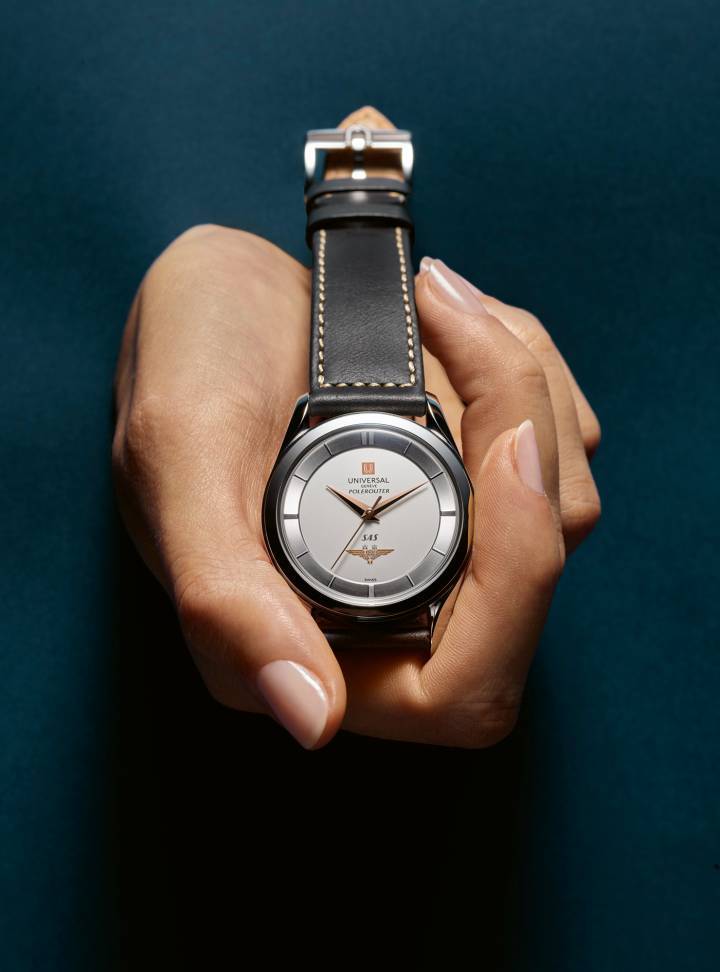 En honor al 70.° aniversario del primer vuelo de Scandinavian Airlines System (SAS) sobre el Polo Norte desde Copenhague a Los Ángeles en 1954, Universal Genève ha lanzado tres relojes Polerouter SAS especiales en homenaje antes del resurgimiento de la histórica marca en 2026.