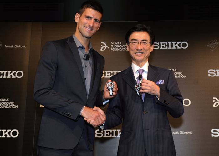 Anuncio de la asociación entre Seiko y Novak Djokovic