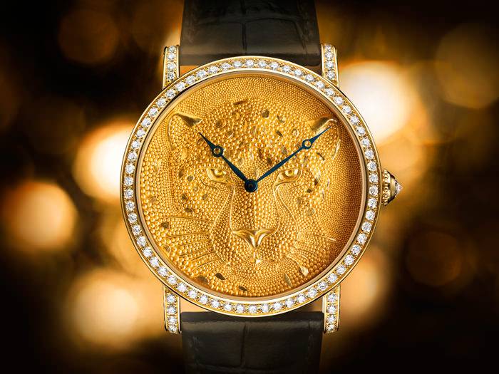Reloj Rotonde de Cartier 42 mm, Panther, Granulation © Cartier