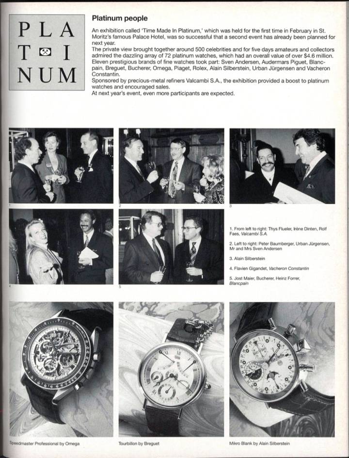 Peter Baumberger en 1994 (presentado en la imagen n ° 2). Al relojero le apasionaba compartir sus conocimientos con otros talentos prometedores.