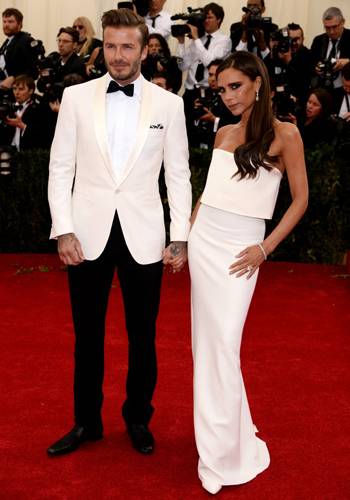 Victoria Beckham luciendo la joyeria de Jacob & Co en la Gala MET 2014