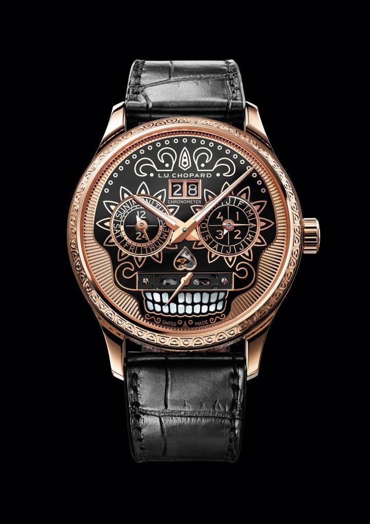 En 2018, Chopard presentó esta pieza única para el SIAR, el L.U.C Perpetual T Spirit de 'La Santa Muerte'. Se vendió en solo seis minutos.