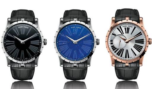 Models in the new 42mm Excalibur collection by Roger Dubuis