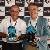 Carmelo Ezpeleta, CEO de Dorna Sports (izquierda) y François Thiébaud, CEO de Tissot