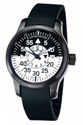 Fortis 672.18.11 K B-42 Black Cockpit GMT (Correa de Caucho Natural)