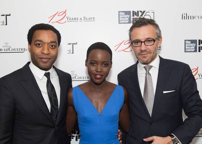 Chiwetel Ejiofor, Lupita Nyong'o y Laurent Vinay en la premier de «12 Years a Slave» en el NYFF en asociación con Jaeger-LeCoultre