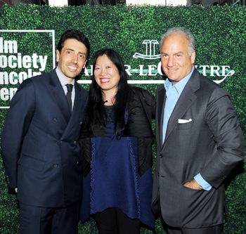 Philippe Bonay, Presidente de Jaeger-LeCoultre Norte America, Rose Kuo, de la Film Society of Lincoln Center, quien co-dirigió el evento y Charles Finch, miembro del Consejo Asesor