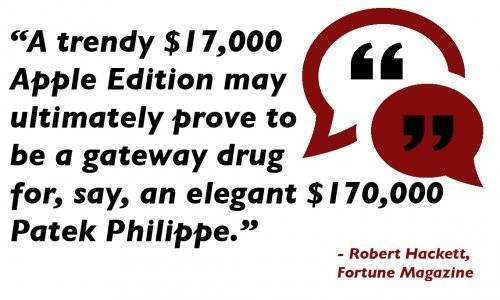 La CITA BREVE del Lunes: Apple Watch, una Droga de Efecto Trampolín hacia un Patek Philippe