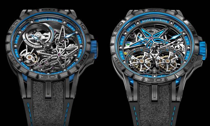 Roger Dubuis Excalibur Spider Pirelli Double tourbillon volant y Excalibur Spider Squelette Automatique