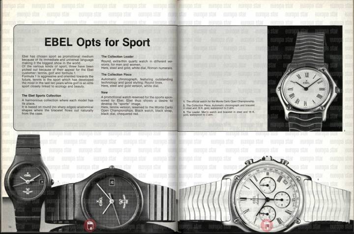 Ebel irrumpió en el segmento deportivo en las décadas de 1970 y 1980. Ahora el sport-luxe es la tendencia dominante de la industria.