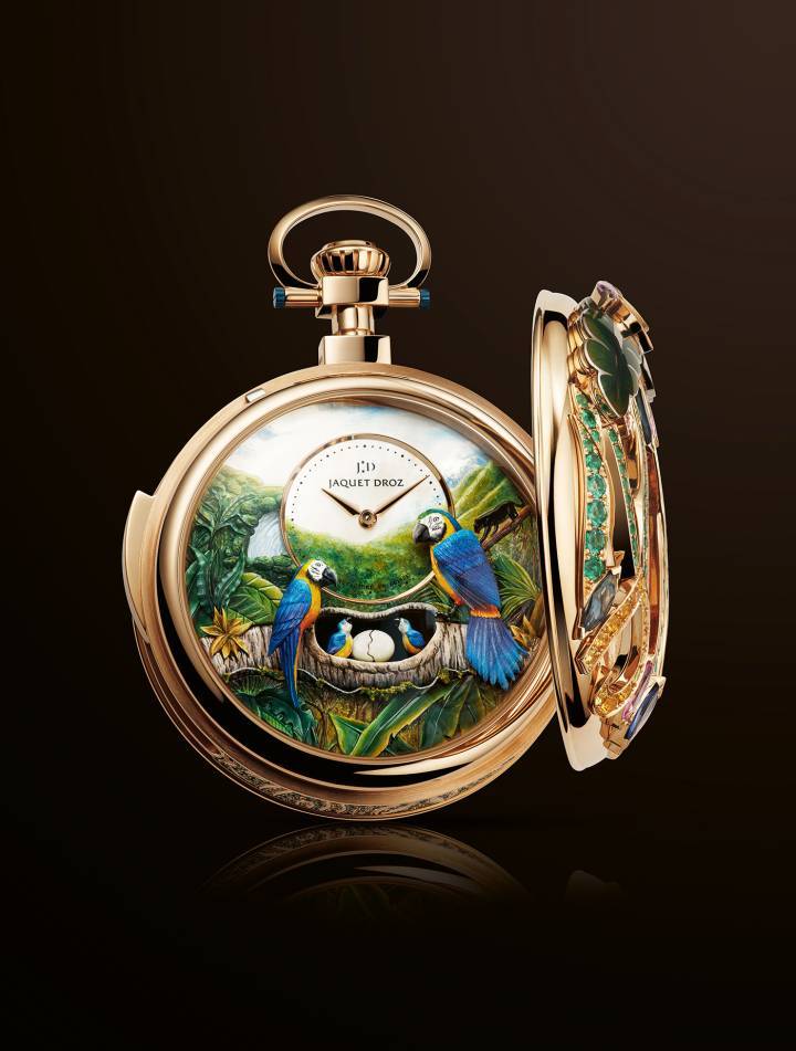 Reloj de bolsillo autómata - Repetidor de loro