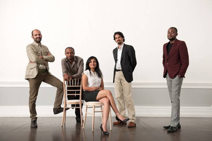 Jovenes Laureado, Premios Rolex a la Iniciativa 2014. Dede la izquierda Francesco Sauro, Olivier Nsengimana, Neeti Kailas, Hosam Zowawi, Arthur Zang.