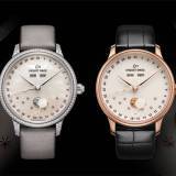 Jaquet Droz Eclipse Models in Mother-of-Pearl (Left) and in Ivory & Enamel (Right)
