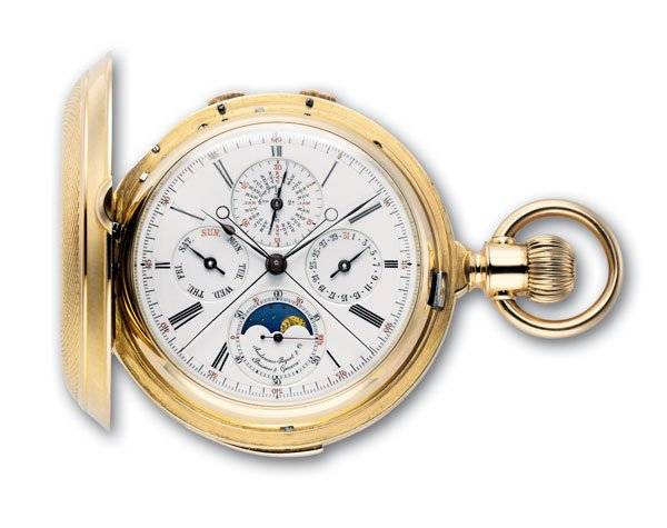 Grande Complication, fecha de producción estimada, 1882. Reloj vendido en 1885.