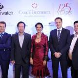 De izquierda a derecha: Sascha Moeri, CEOde Carl F. Bucherer, Buddy Chatikaratana, Presidente de Cortina Watch Thailand, Christine Schraner Burgener, Embajadora Suiza en Thailandia, Benno Küng, Director de Turismo, Bucherer, Krist Chatikaratana, Director Ejecutivo de Cortina Watch Thailand