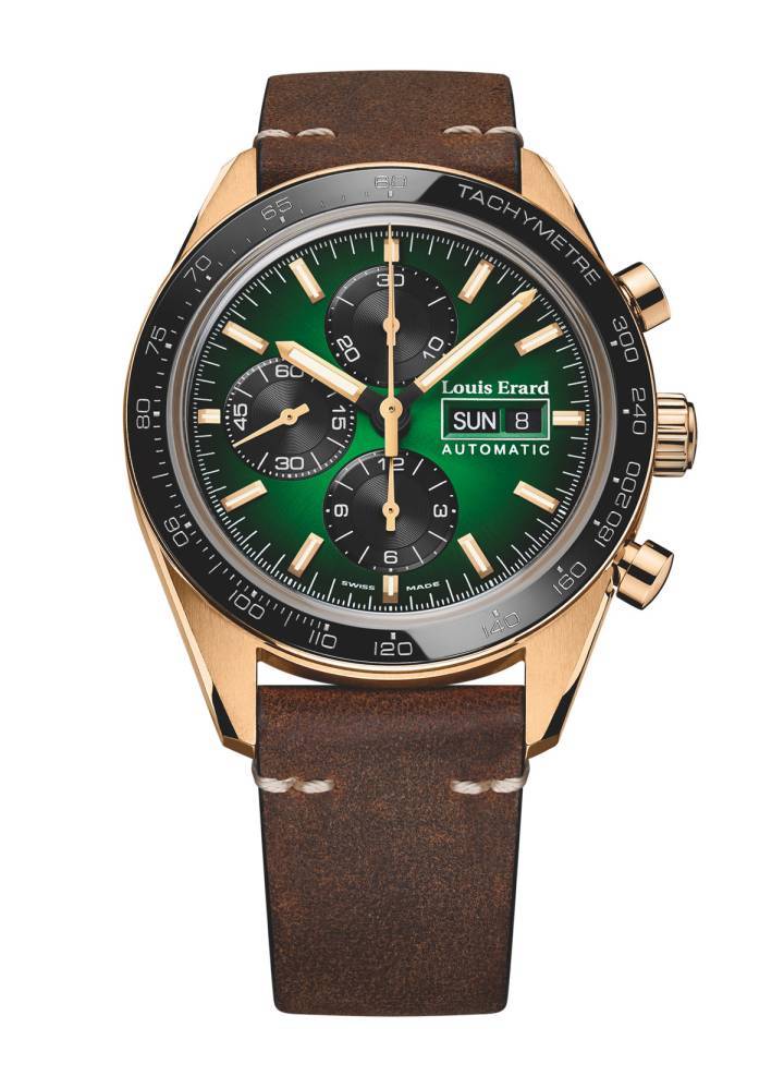 La Sportive Chronograph, caja de bronce y esfera verde ahumada