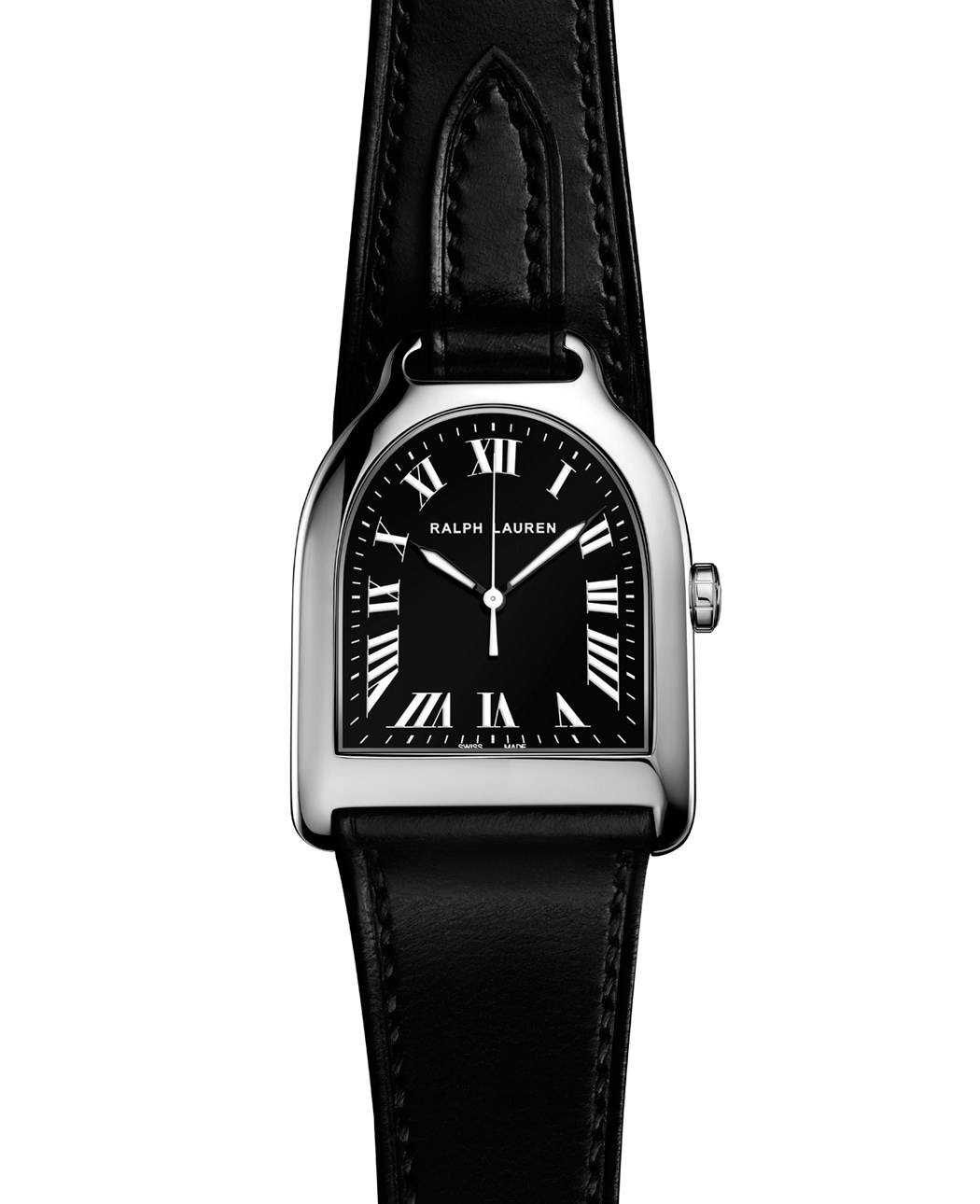 STIRRUP (Medium Model - Steel - Black Dial) de Ralph Lauren