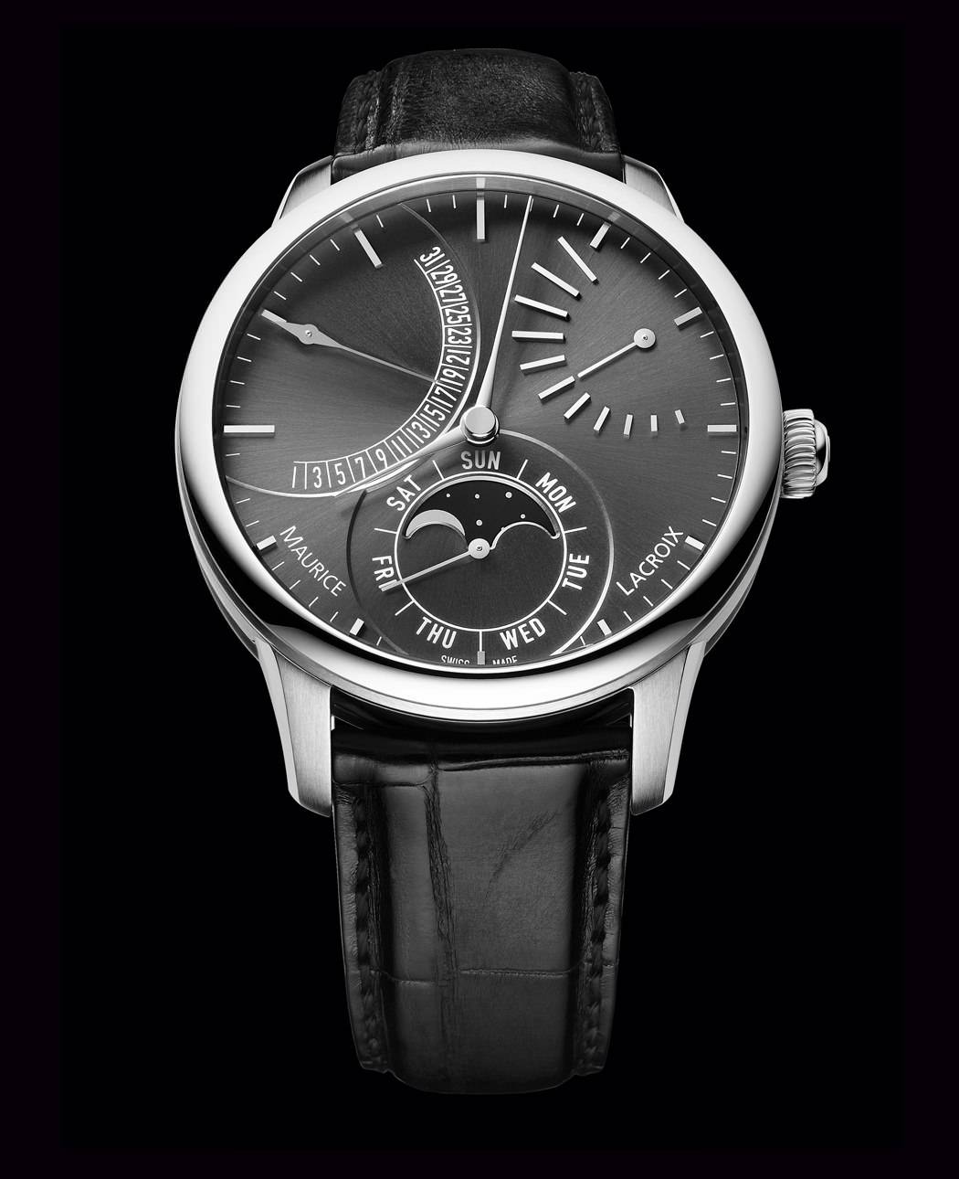 MASTERPIECE LUNE RETROGRADE SILVER DIAL de Maurice Lacroix