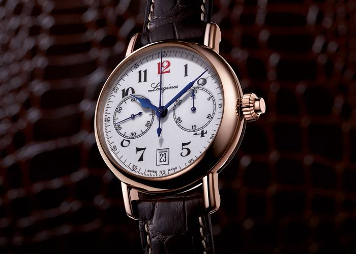 Cronógrafo monopulsador con rueda de pilares de Longines