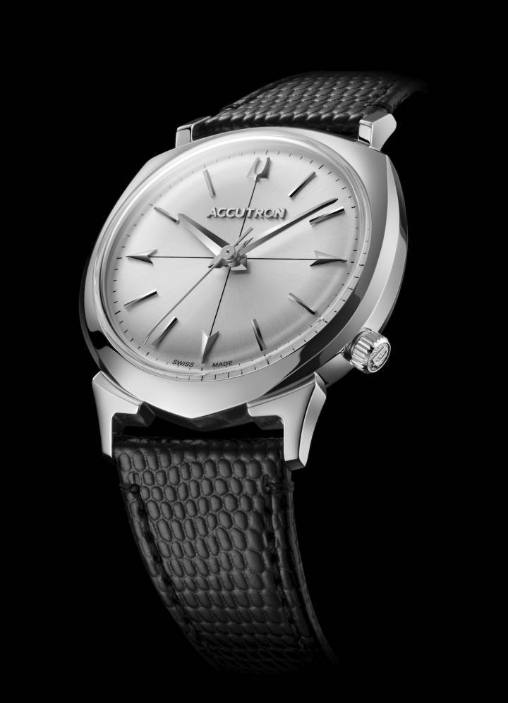 Un modelo de la colección Legacy, inspirado directamente en los relojes Accutron que aparecieron en las décadas de 1960 y 1970.
