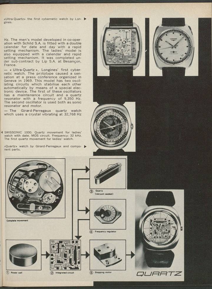 Longines carecía de tecnología de circuito integrado, por lo que desarrollaron un enfoque único «cibernético» utilizando componentes electrónicos discretos con Bernard Golay SA.