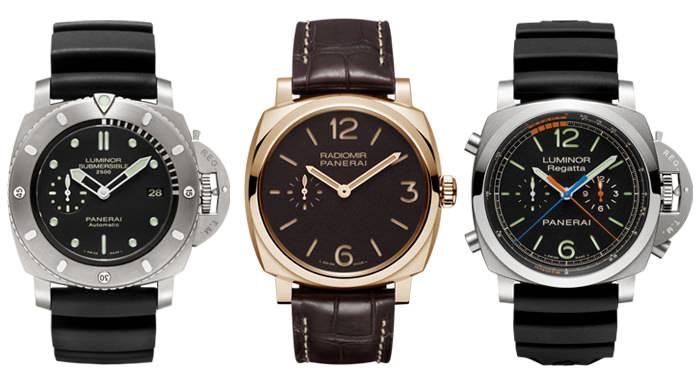 De Izquierda a Derecha: Submersible, Radiomir & Chrono - Novedades 2013 de Panerai