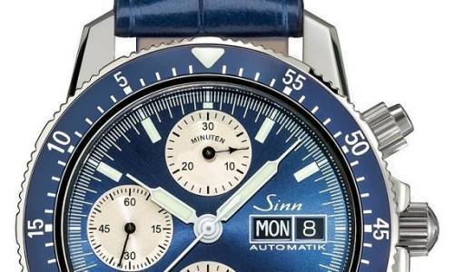 El Sinn Spezialuhren Blue Pilot Chronograph viene eléctrico