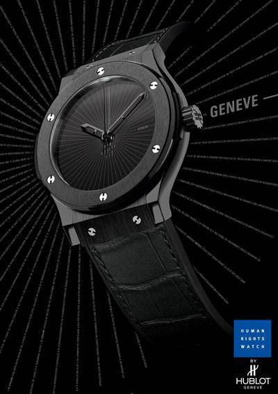 Human Rights WATCH de HUBLOT Diseñado por Roger Pfund 