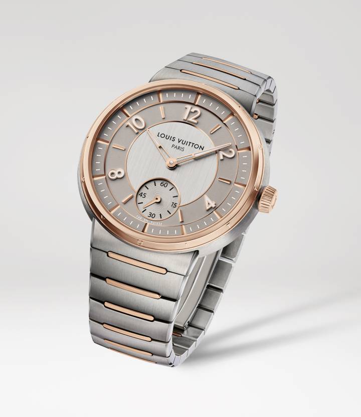 El Tambour de acero y oro rosa personifica el placer cotidiano y demuestra cómo un reloj puede ser a la vez atemporal y moderno, discreto pero abiertamente expresivo al mismo tiempo.