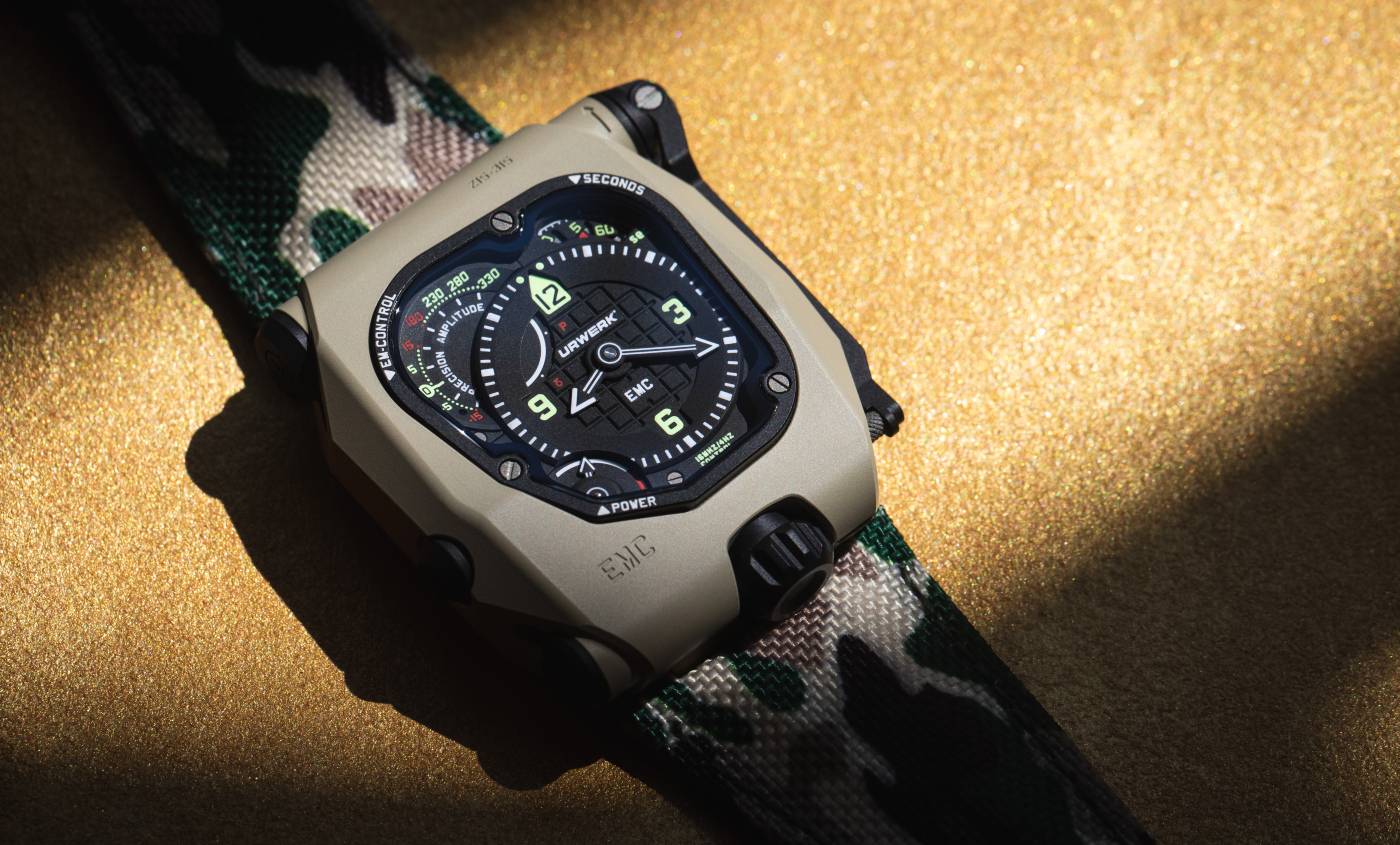 Urwerk EMC Time Hunter Desert Sage version