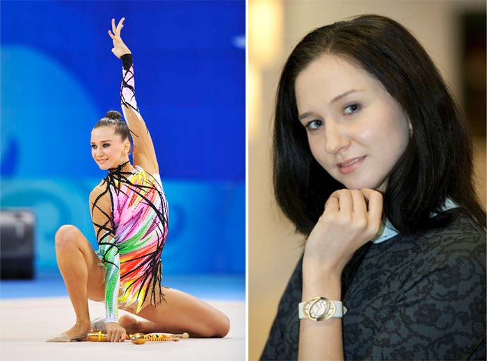 Izquierda: Liubov Charkashyna en los XXIX Juegos Olimpicos de Pekín/China en 2008 - Derecha: Liubov Charkashyna con una pulsera RSW 