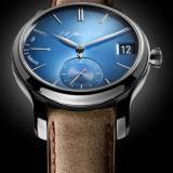 Endeavour Perpetual Calendar Funky Blue de H. Moser & Cie. (Frontal)