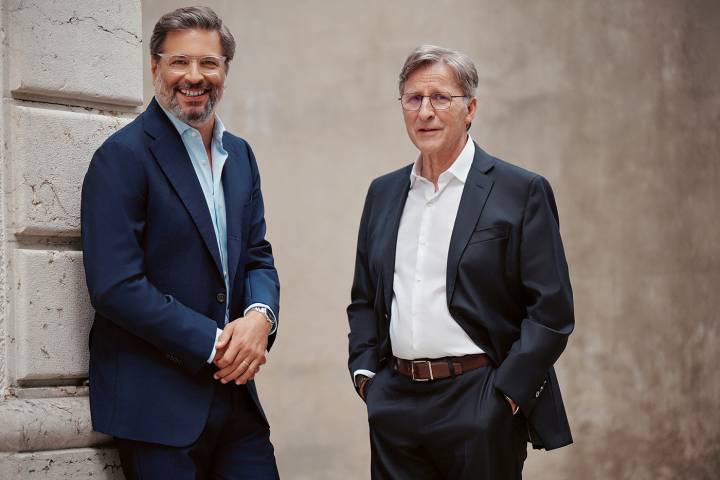 Guido Terreni, CEO de Parmigiani Fleurier, Con el fundador de la marca, Michel Parmigiani.