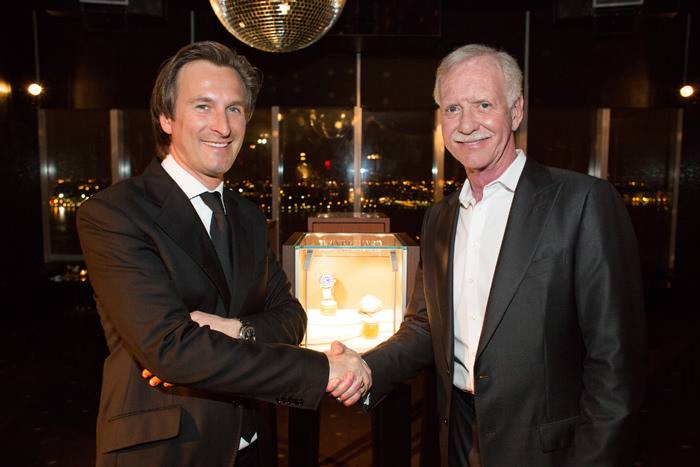 Bruno Grande, COO de JeanRichard (izquierda) y Sully Sullenberger