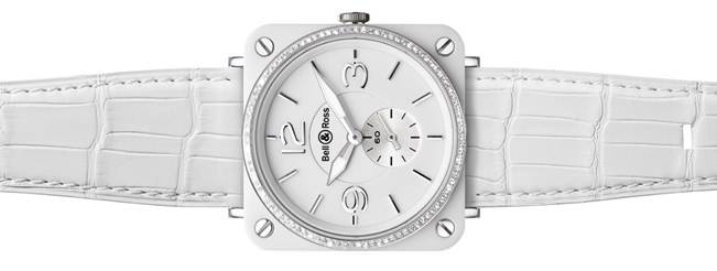 CERAMICA BLANCA Y DIAMANTES por Bell & Ross