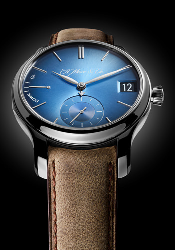 Endeavour Perpetual Calendar Funky Blue de H. Moser & Cie. (Frontal)