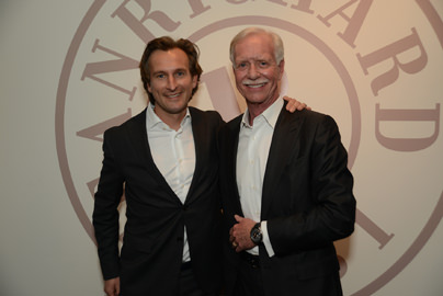 Bruno Grande, COO de JeanRichard (izquierda) y el Capitán Chesley «Sully» Sullenberger