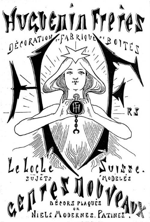Anuncio de Hugenin Frères de los años '30 