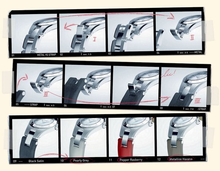Los brazaletes intercambiables de la colección Linea de Baume & Mercier
