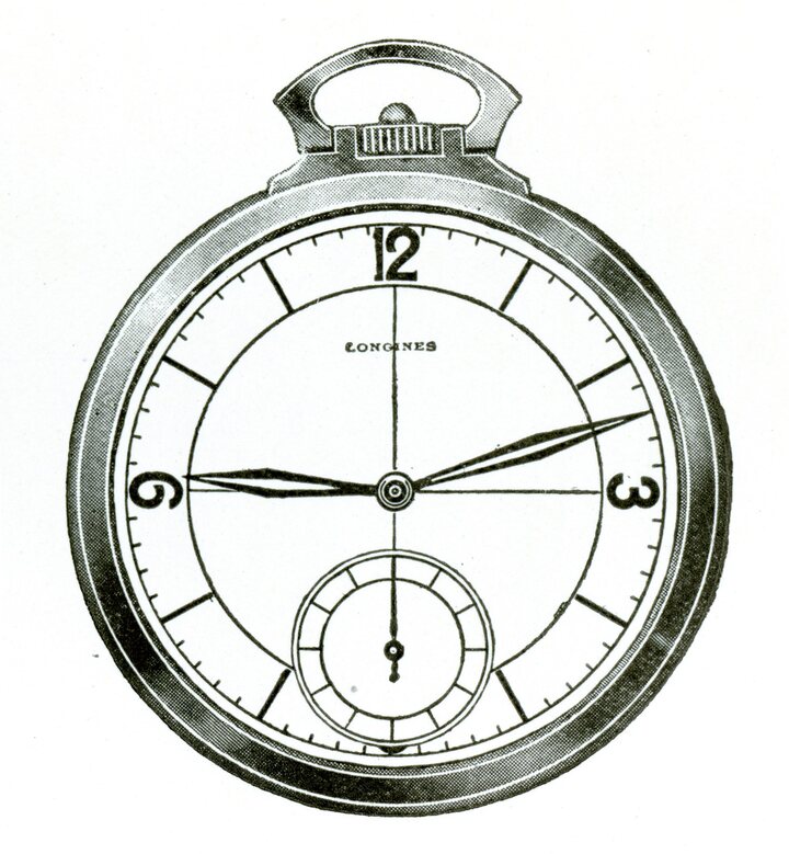 Un reloj de bolsillo sectorial de 1935 