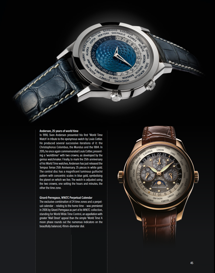 El 25 aniversario del primer reloj de Hora Mundial de Andersen Genève se celebró con el lanzamiento del modelo Tempus Terrae
