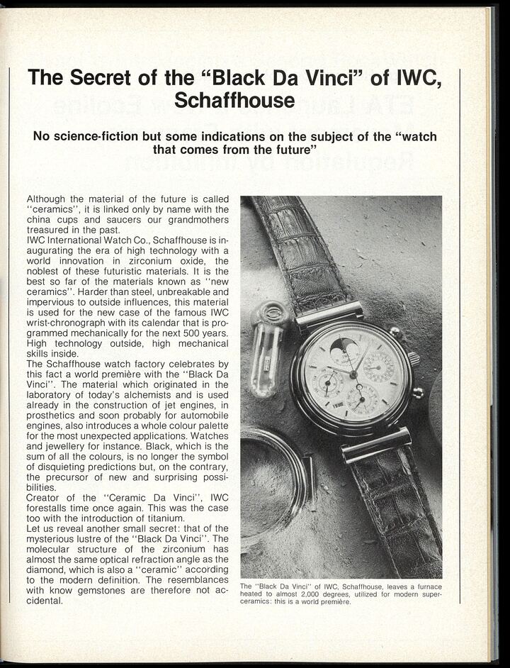 Una selección de archivos de Europa Star sobre el icónico calendario perpetuo desarrollado por IWC a mediados de la década de 1980.